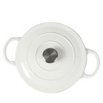 toque 4l enamel dutch oven pot in white colour
