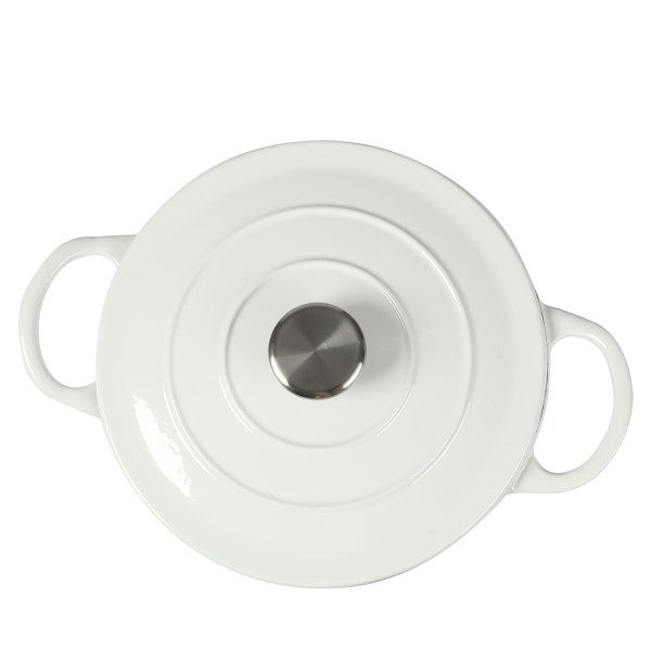 toque 4l enamel dutch oven pot in white colour toque 4l enamel dutch oven pot in white colour