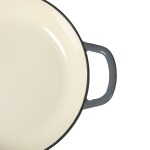 3.5l enamel dutch oven pan in black colour 3.5l enamel dutch oven pan in black colour