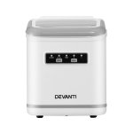 devanti ice maker machine portable 12kg countertop w/self cleaning 1.3l white