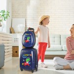 bopeep 16''13'' 2pcs kids luggage set space dino