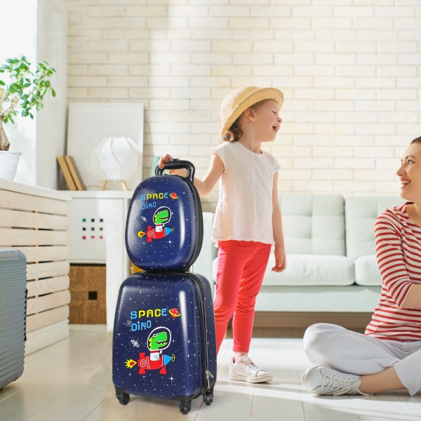 bopeep 16''13'' 2pcs kids luggage set space dino bopeep 16''13'' 2pcs kids luggage set space dino