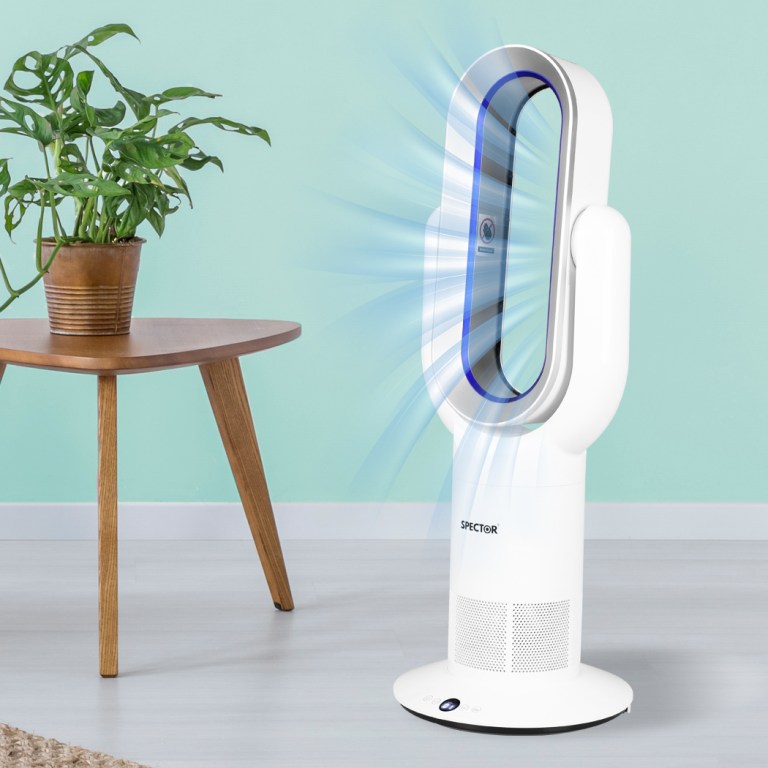 spector bladeless electric fan cooler blue spector bladeless electric fan cooler blue