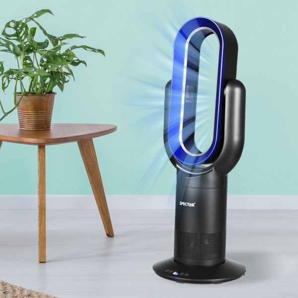 spector bladeless fan cooler heater black
