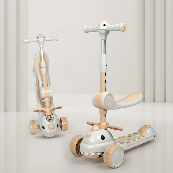 bopeep foldable kids scooter flip able seat beige bopeep foldable kids scooter flip able seat beige