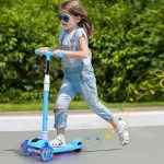 bopeep foldable kids scooter led music blue