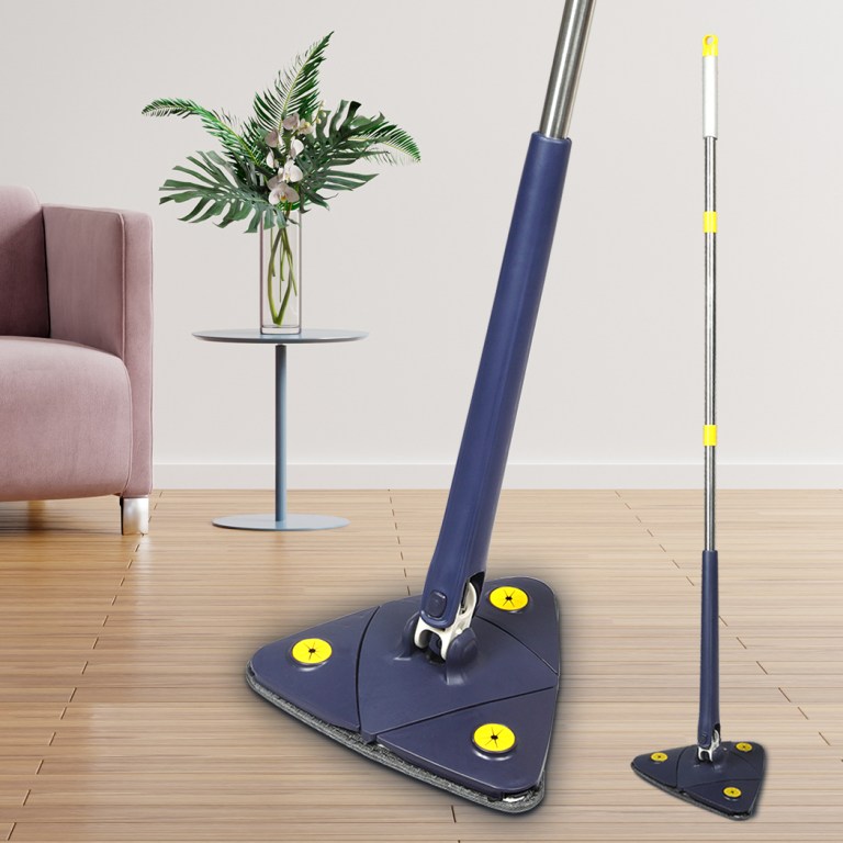 cleanflo cleaning mop dry wet triangle blue