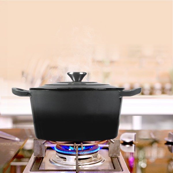 toque 4l enamel dutch oven pot in black colour toque 4l enamel dutch oven pot in black colour