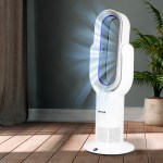 spector bladeless electric fan cooler blue spector bladeless electric fan cooler blue