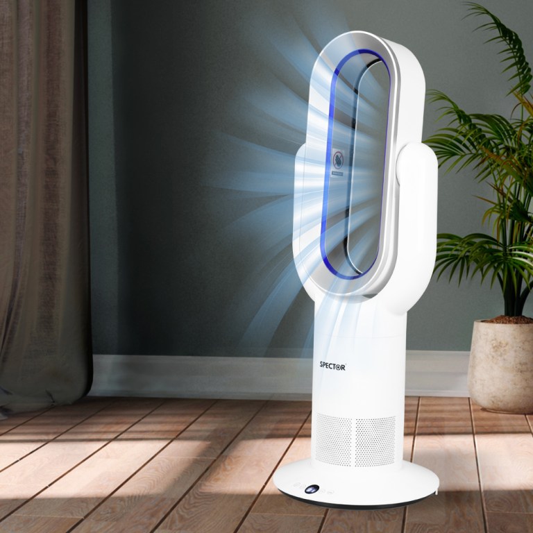 spector bladeless electric fan cooler blue spector bladeless electric fan cooler blue