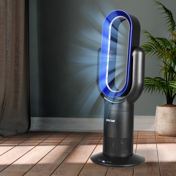 spector bladeless fan cooler heater black
