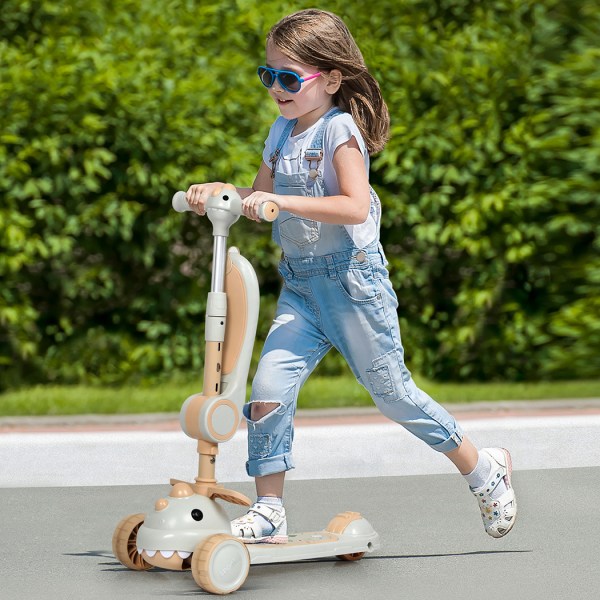 bopeep foldable kids scooter flip able seat beige bopeep foldable kids scooter flip able seat beige