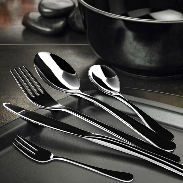 stainless steel cutlery set travel knife black