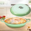 toque 3.5l enamel dutch oven pan in green colour toque 3.5l enamel dutch oven pan in green colour
