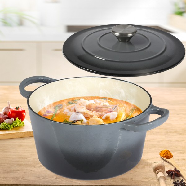 toque 4l enamel dutch oven pot in black colour toque 4l enamel dutch oven pot in black colour