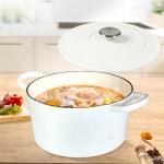 toque 4l enamel dutch oven pot in white colour