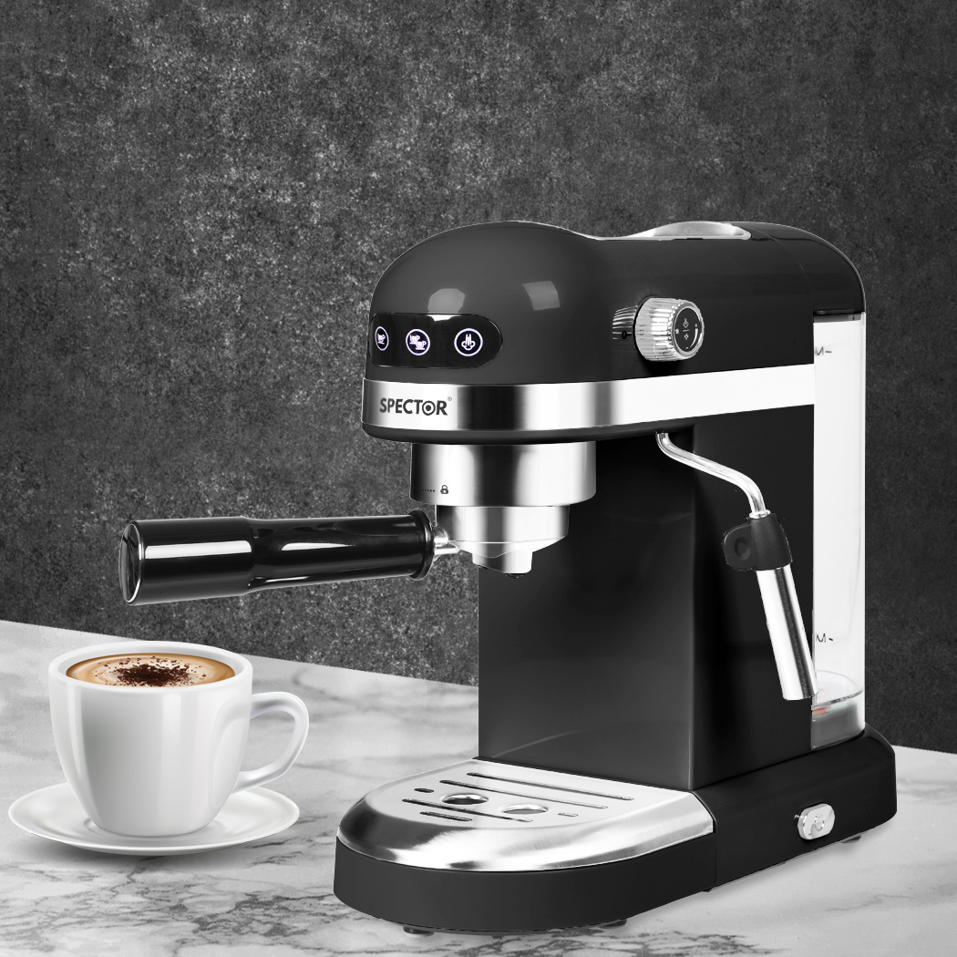 spector coffee maker machine espresso black