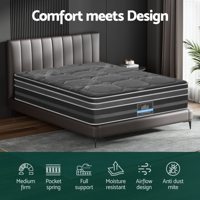 giselle bedding 35cm mattress bamboo cover double