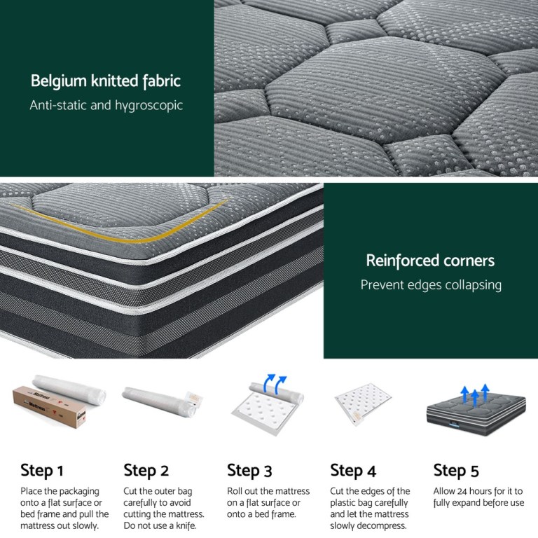 giselle bedding 35cm mattress bamboo cover double