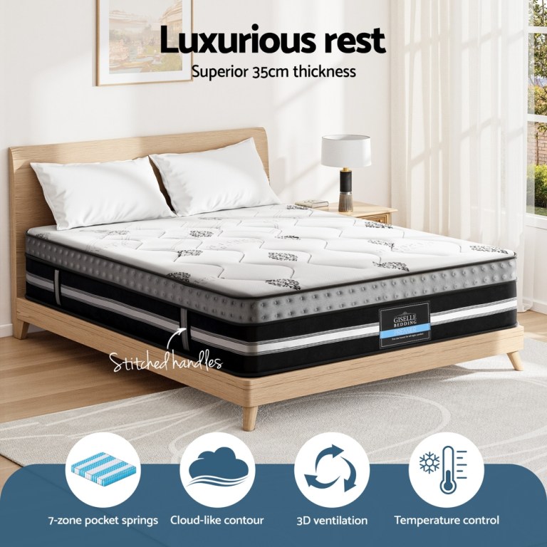 giselle bedding king mattress 35cm bed in a box pocket spring gel memory foam giselle bedding king mattress 35cm bed in a box pocket spring gel memory foam