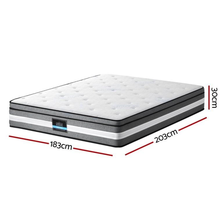 giselle bedding 30cm mattress gel foam pocket spring king