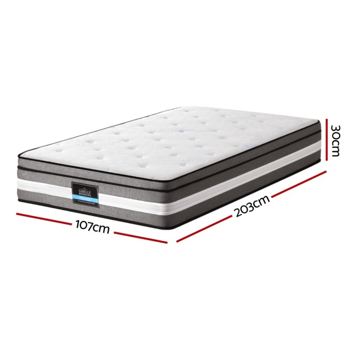 giselle bedding 30cm mattress gel foam pocket spring king single giselle bedding 30cm mattress gel foam pocket spring king single