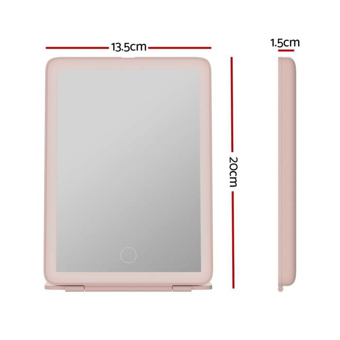 embellir compact makeup mirror w/ led light portable foldable travel beauty pink embellir compact makeup mirror w/ led light portable foldable travel beauty pink