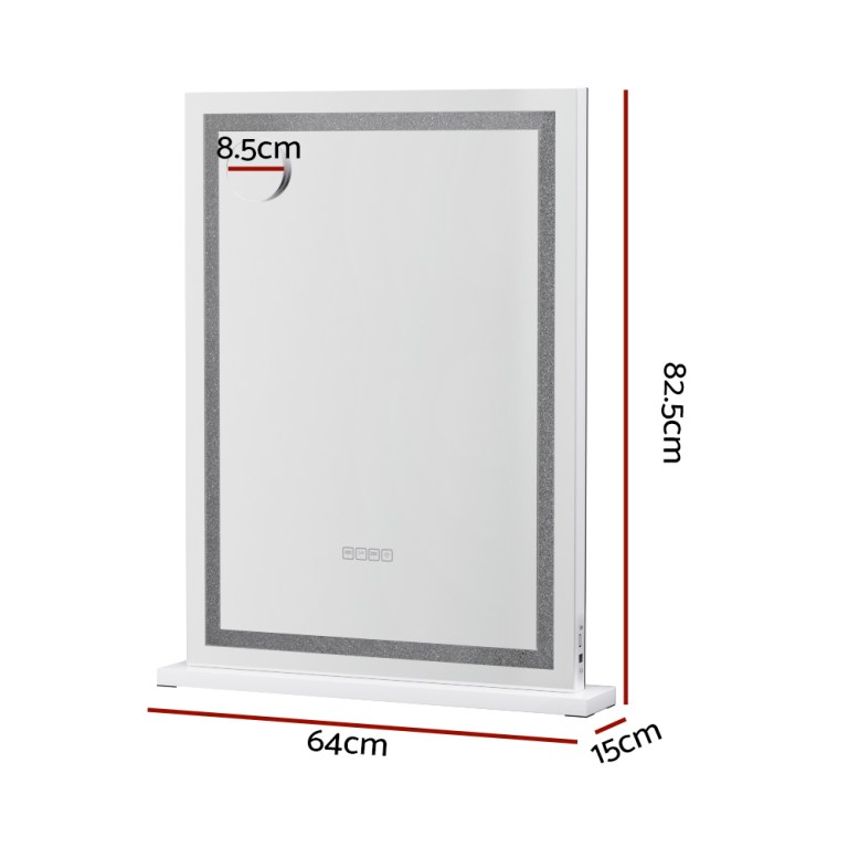 embellir bluetooth makeup mirror 58x80cm hollywood vanity with led light crystal embellir bluetooth makeup mirror 58x80cm hollywood vanity with led light crystal