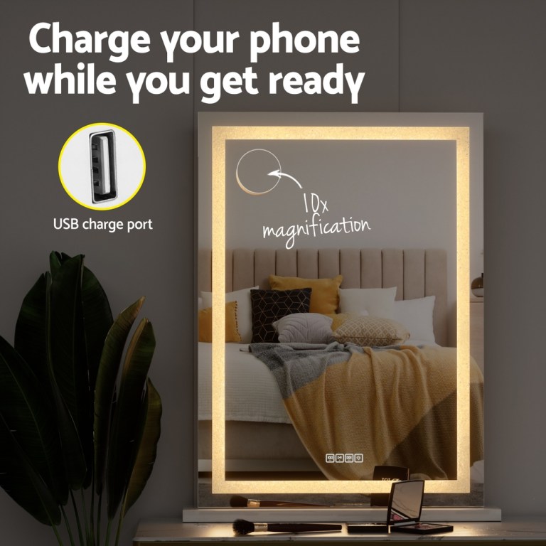 embellir bluetooth makeup mirror 58x80cm hollywood vanity with led light crystal embellir bluetooth makeup mirror 58x80cm hollywood vanity with led light crystal