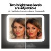 embellir makeup mirror 10x magnification led light adjustable rotation cordless suction cup