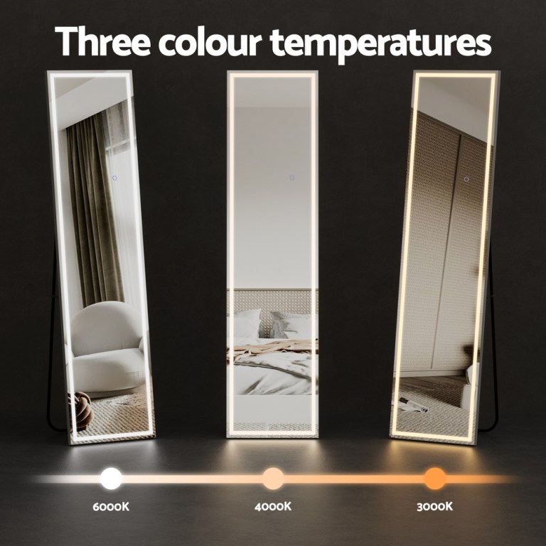 embellir full length floor wall mirrors led light
