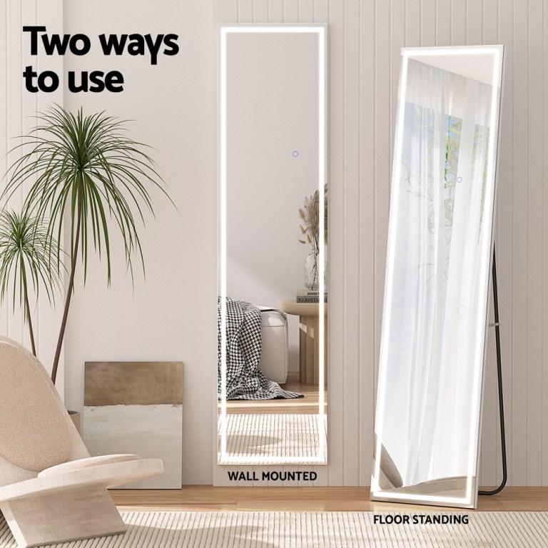 embellir full length floor wall mirrors led light