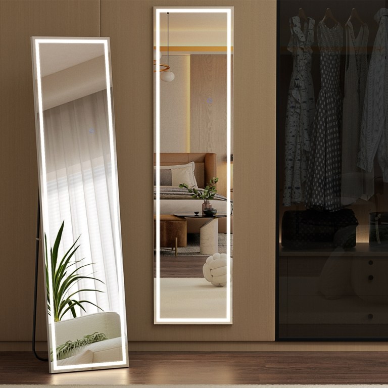 embellir full length floor wall mirrors led light