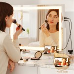 embellir makeup mirror 58x46cm 360~ rotatable vanity mirror with lights bright light strip adjustable embellir makeup mirror 58x46cm 360~ rotatable vanity mirror with lights bright light strip adjustable