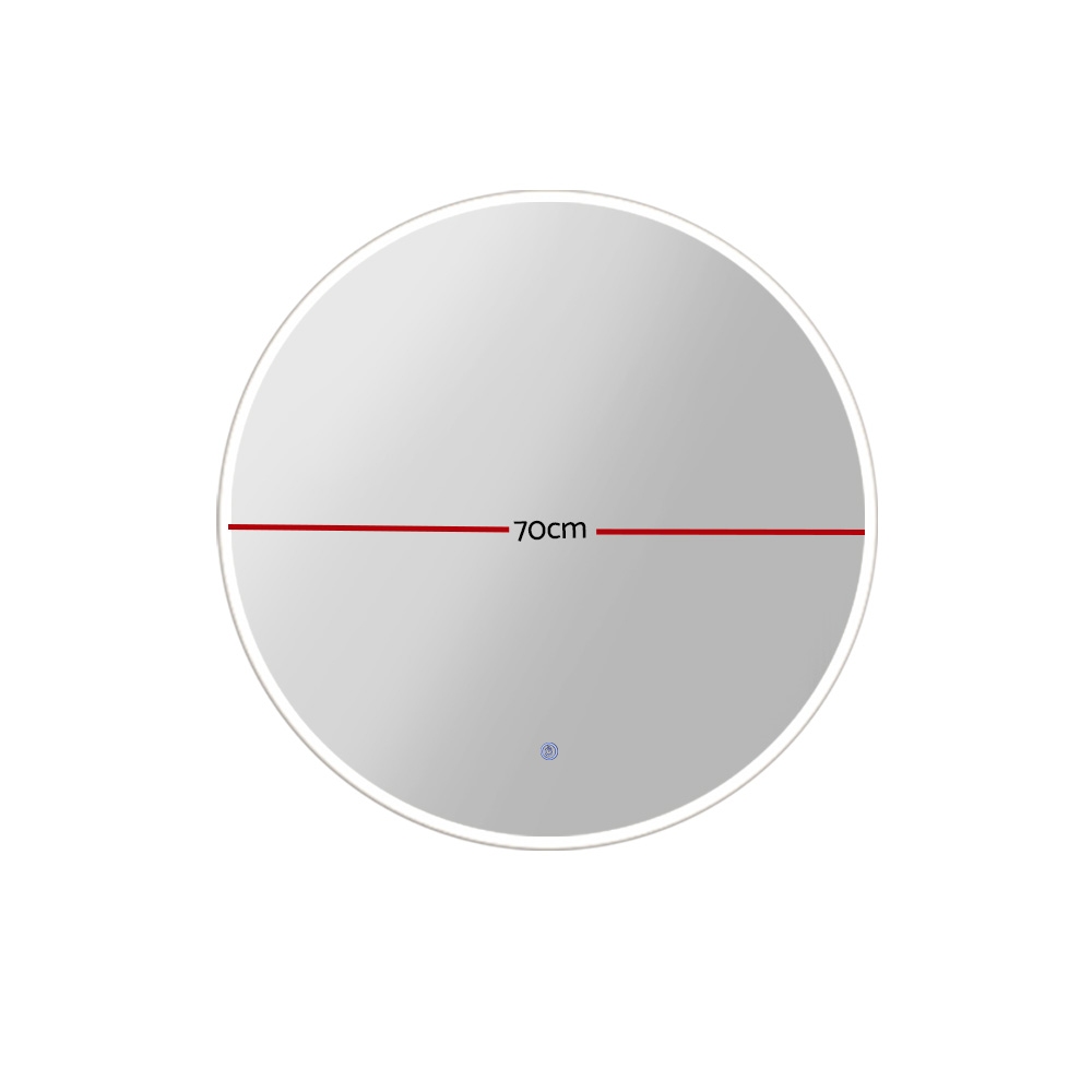 embellir wall mirror 70cm with led light makeup home decor bathroom round vanity