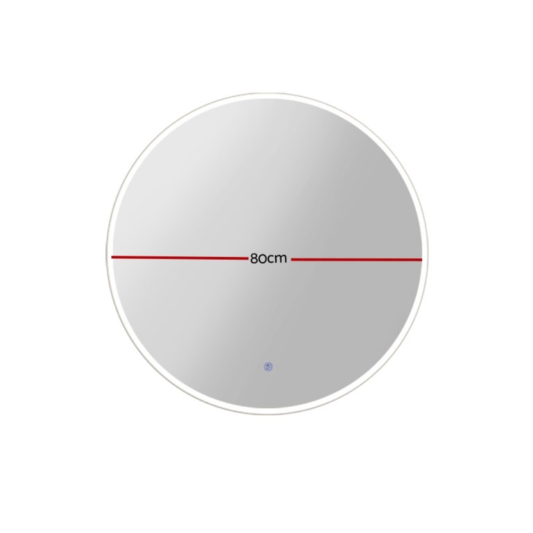 embellir wall mirror 80cm with led light makeup home decor bathroom round vanity