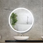 embellir wall mirror 80cm with led light makeup home decor bathroom round vanity