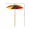 keezi kids wooden picnic table set with umbrella