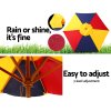 keezi kids wooden picnic table set with umbrella