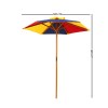 keezi kids wooden picnic table set with umbrella