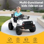 rigo kids electric ride on car jeep toy cars remote 12v white rigo kids electric ride on car jeep toy cars remote 12v white