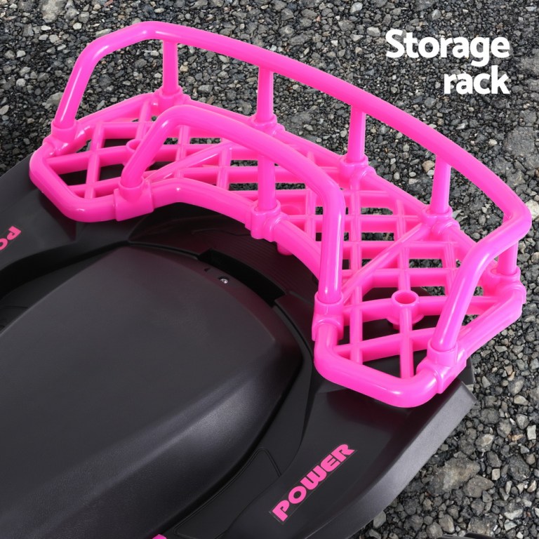 rigo kids ride on car atv quad motorbike storage rack electric toys 12v pink