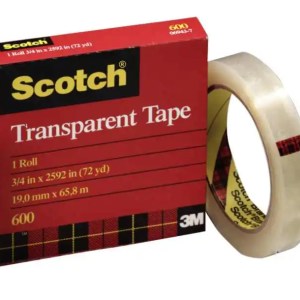 scotch 3m transparent tape 25.4mm x 65.8m