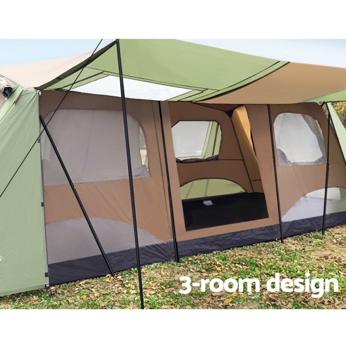 weisshorn instant up camping tent 10 person outdoor family hiking tents 3 rooms