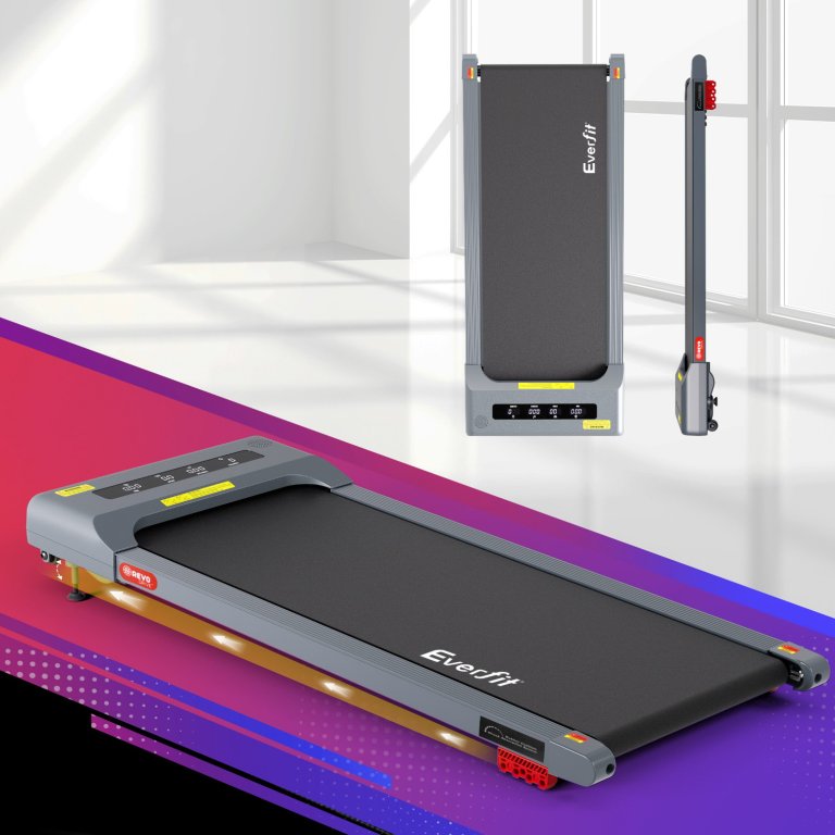 everfit treadmill electric walking pad incline under desk home gym 380mm grey everfit treadmill electric walking pad incline under desk home gym 380mm grey