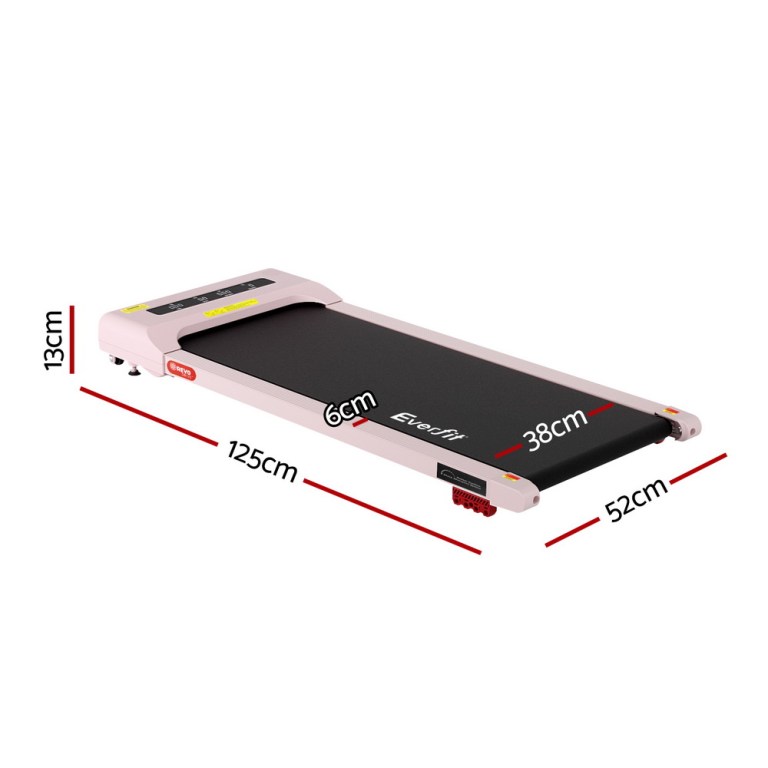 everfit treadmill electric walking pad incline under desk home gym 380mm pink everfit treadmill electric walking pad incline under desk home gym 380mm pink