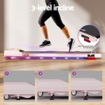 everfit treadmill electric walking pad incline under desk home gym 380mm pink everfit treadmill electric walking pad incline under desk home gym 380mm pink
