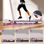 everfit treadmill electric walking pad incline under desk 380mm pink everfit treadmill electric walking pad incline under desk 380mm pink
