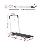 everfit treadmill electric walking pad with incline foldable for home gym white
