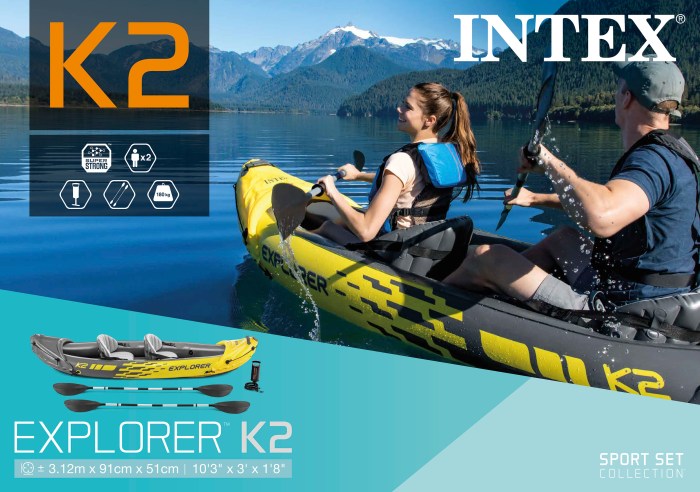 intex explorer inflatable k2 kayak 68307 intex explorer inflatable k2 kayak 68307